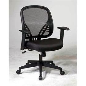 Office Star Work Smart Mesh Back Office Desk Chairs with Arms EM48727N-231 by Office Star
