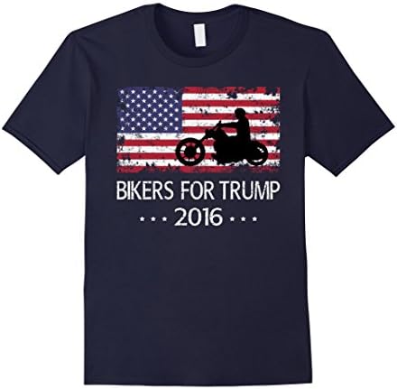 Men's Bikers for Donald J Trump for President US USA 2016 T-Shirt Large Navy
