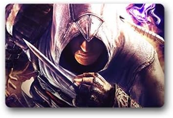 Smiling You TEXT CUSTOMIZED Assassins-creed Pattern Non-woven Fabric Out Door Door Mat 23.6"x15.7"