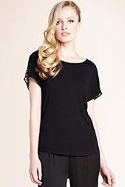 Autograph Lace Trim Pyjama Top