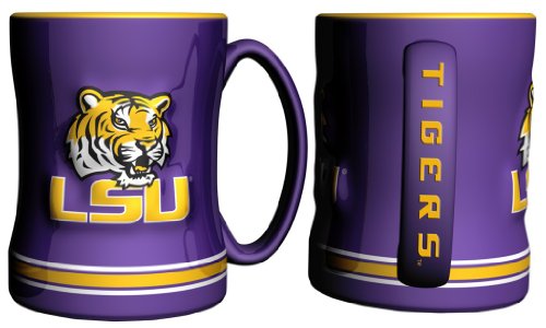 LSU Tigers Purple 15oz. Ceramic Relief Mug