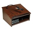 Wireless/Cordless Sound System Lectern, Tabletop, 24 x 20 x 14, Walnut