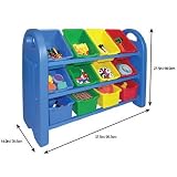 Early Childhood Toy Storage Organizer With 12 Fabric Bins