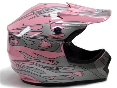 Youth Pink Flame Dirt Bike ATV Motocross Off-Road 
