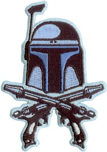  Star Wars / Clone Wars Lucas Films Movie Embroidered Iron On Patch - Jango Fett Bounty Hunter Crossed Pistols SW47