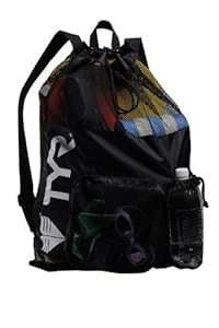 TYR Big Mesh Mummy Gear Bag, Black, 20.25