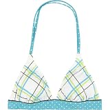 ROXY Crush Womens Swimsuit Top - White/Teal