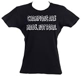 Champions Are Made, Not Born England Football World Cup 2010 Womens Clothing, Black, Small