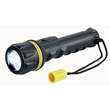 Ring Led Rubber AA Cell Torch - Black