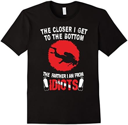 Men's Diver T-shirt , The closer I get to the bottom. The farmer I Small Black