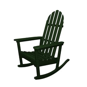 Polywood Outdoor Furniture Classic Adirondack Rocker, Green-Recycled Plastic Materials by 