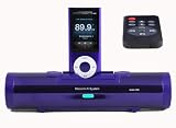 EAR 2398 NANO PURPLE DOCKING STATION SPEAKER FOR IPOD AND IPHONE 3G 3GS / UNIQUE DESIGN / QUALITY SOUND / AUDIO OUT PLUS REMOTE CONTROL