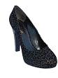 MALOLES Shana Leopard Plat Pump in Black Velvet