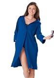 Woman Within Plus Size 1 button hooded swimsuit cover up by Swim 365