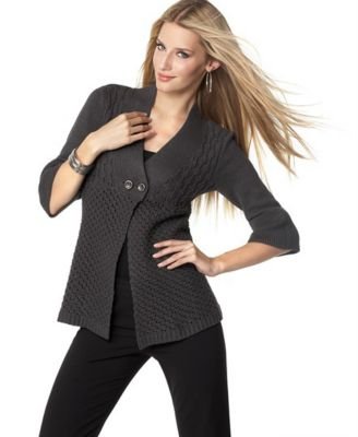 Click here to buy Style&co. Mixed-Knit Cardigan Sweater by Style&co..