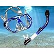 Neptune Mask and Sahara Total Dry Snorkel - Light Blue