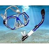 Neptune Mask and Sahara Total Dry Snorkel - Light Blue Neptune Mask and Sahara Total Dry Snorkel - Light Blue