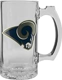 St. Louis Rams Beer Mug: 3D Logo Glass Tankard