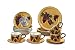 16 pc Dinnerware Set, Dinner Set Tuscany Grape Wine Decor