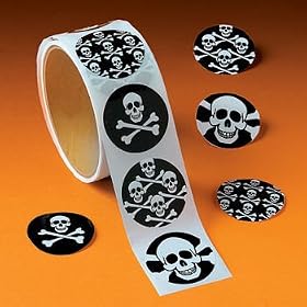 Skull Roll Stickers 100 pieces
