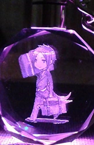 Kuroshitsuji black butler Sebastian Michaelis 7 color changable led keyring keychain #C