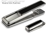 New! M-Clip Stainless Steel Money Clip - Black PVD Slide Bar