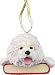 Bichon Frise Dog Santa's Pal Christmas Ornament