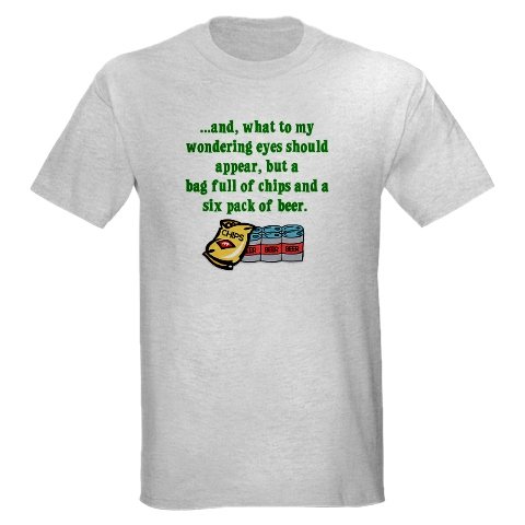 Christmas Poem for Men Ash Grey T-Shirt