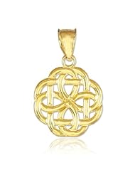 14k Gold Triquetra Celtic Trinity Charm Pendant