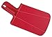 Joseph Joseph Chop2Pot Foldable Plastic Cutting Board 12.5-inch x 6.5-inch Chopping Board Kitchen Prep Mat with Non-Slip Feet 3.5-inch Handle Dishwasher Safe Lays Flat Folds Up, Mini, Red