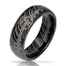 Bling Jewelry Lord of The Rings Style Polished Black & Silver Tungsten Ring Pendant 7mm