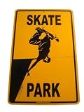 Skate Park Aluminum Sign in Yellow