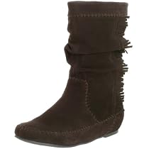 Chinese Laundry Women's Frida Mid-Calf Fringe Boot,Dark Brown,7 M