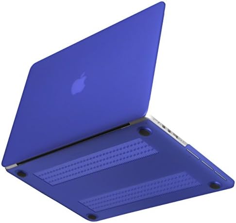 NEXARY Retina 15" Rubberized Hard Case Cover for MacBook Pro 15.4" with Retina Display Model / No Mold Mark, Durable Rubber Feet / Bundle kit with Porch for AC Adopter (Semi-Transp. PR15 Mat Blue)