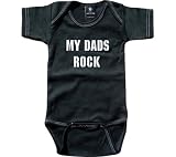 Rebel Ink Baby Infants' My Dads Rock Short Sleeve Snapsuit Onesies