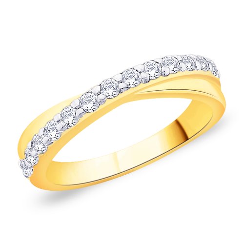 Valentine Gift : Peora 925 Silver 18 Karat Gold Plated Ring made with SWAROVSKI ZIRCONIA PGR2722 (9)