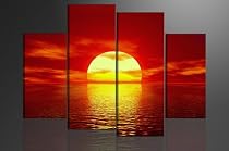 Bilder auf Leinwand modern 130 x 80 cm Modell-Nr. XXL 6094 Bild fertig gerahmt auf echtem Holzrahmen riesig. Ausführung Kunstdruck als Wandbild auf Rahmen. Viele weitere Wandbilder in unserem Amazon Händlershop.