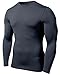 TSLA Men's Thermal Wintergear Compression Baselayer Long Sleeve Top Version17, Wintergear Basic(r21) - Dark Grey, Large.