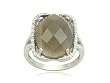 Sterling Silver Fashion MoonStone Diamond Ring (0.07 cttw, I-J Color, I2-I3 Clarity)