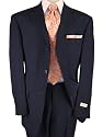 Italian Linen Summer Men Suits Hand Tailored 3 Button Jacket and Flat Front Pants in Dark Navy