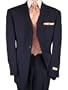 Dark Navy Italian Linen Men Suits Hand Tailored 3 Button Jacket and Flat Front Pants