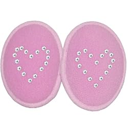 Pink - Genuine SWAROVSKI Crystal Embellished Ear Mitts Bandless Ear Muffs 100g ThinsulateTM Insulation DuPontTM Teflon&reg; (Various Colors/Styles/2 Sizes Available)