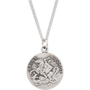 Sterling Silver 7 8 Oval St George