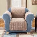 Taupe Quilted Suede Pet Cover
