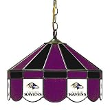 Baltimore Ravens Stained Glass Pub Light Style: Swag