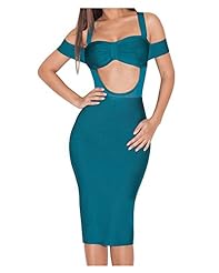 Nylon/Rayon/Spandex Cutout Fitted Stretchy Corset   Waistline Cocktail Off the Shoulder Bandage Dress/Bodycon Dress/Club Dress/Evening Dress/Party Dress 