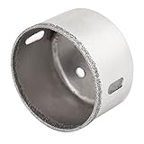 uxcell 　ホールソー　 50mmの全長　メタル　シルバートーン　タイル・ガラスホールカッター