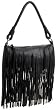 Linea Pelle Vanessa Fringe Cross-Body with Detachable Strap