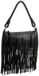 Linea Pelle Vanessa Fringe Cross-Body with Detachable Strap