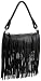 Linea Pelle Vanessa Fringe Cross-Body with Detachable Strap